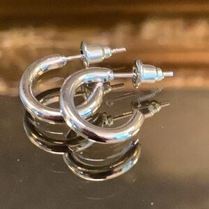 Elegant Silver Hoop Earrings
